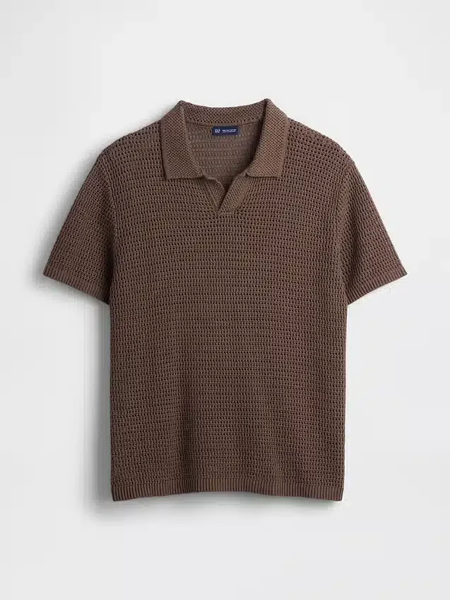 Polo in maglia a rete