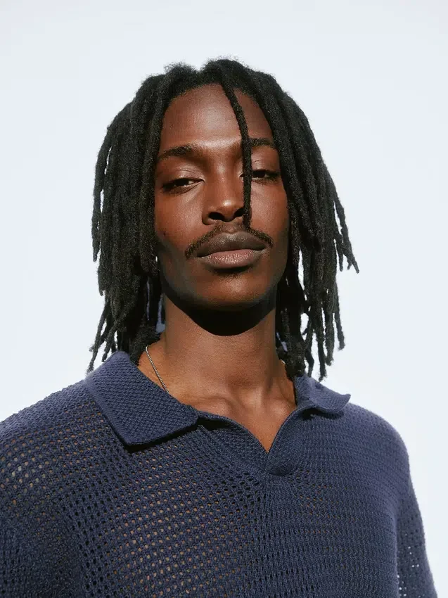 Polo in maglia a rete