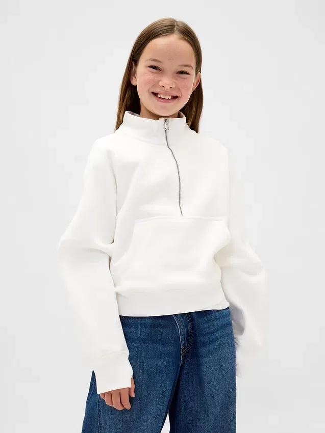 Pullover da bambino Vintagesoft con mezza zip