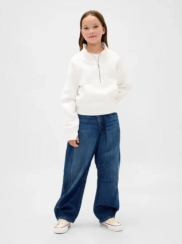 Pullover da bambino Vintagesoft con mezza zip