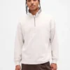 Pullover oversize pesante con logo e chiusura a un quarto di zip