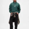 Pullover oversize pesante con logo e chiusura a un quarto di zip