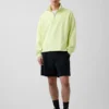 Pullover oversize pesante con logo e chiusura a un quarto di zip