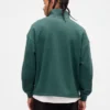 Pullover oversize pesante con logo e chiusura a un quarto di zip