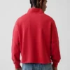 Pullover oversize pesante con logo e chiusura a un quarto di zip