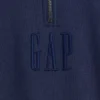 Pullover oversize pesante con logo e chiusura a un quarto di zip
