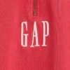 Pullover oversize pesante con logo e chiusura a un quarto di zip