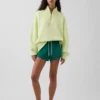 Pullover oversize pesante con logo e chiusura a un quarto di zip