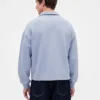 Pullover oversize pesante con zip a un quarto