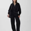 Pullover oversize Vintagesoft con mezza zip e scollo a V