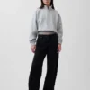 Pullover oversize Vintagesoft con mezza zip e scollo a V