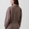 Pullover oversize Vintagesoft con mezza zip e scollo a V