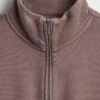 Pullover oversize Vintagesoft con mezza zip e scollo a V