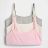 Reggiseno in cotone biologico a maglia pointelle per bambini (confezione da 3)