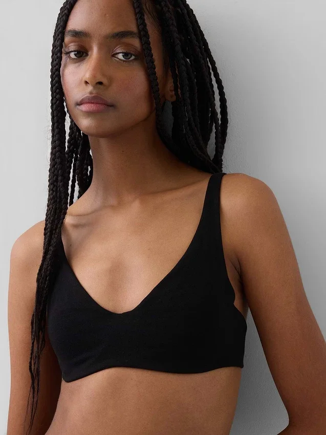 Reggiseno senza imbottitura in cotone biologico elasticizzato