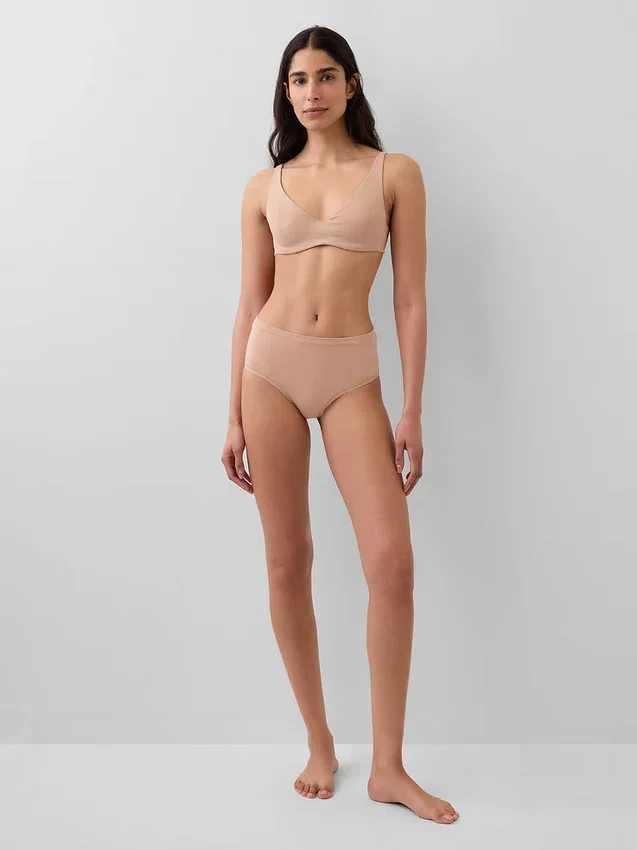 Reggiseno senza imbottitura in cotone biologico elasticizzato