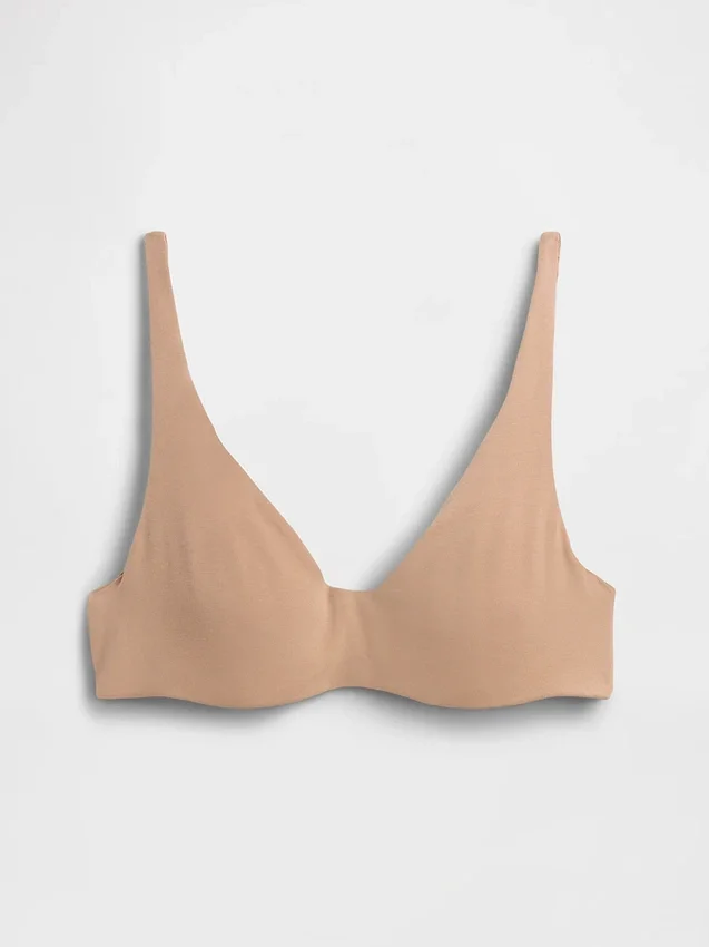 Reggiseno senza imbottitura in cotone biologico elasticizzato