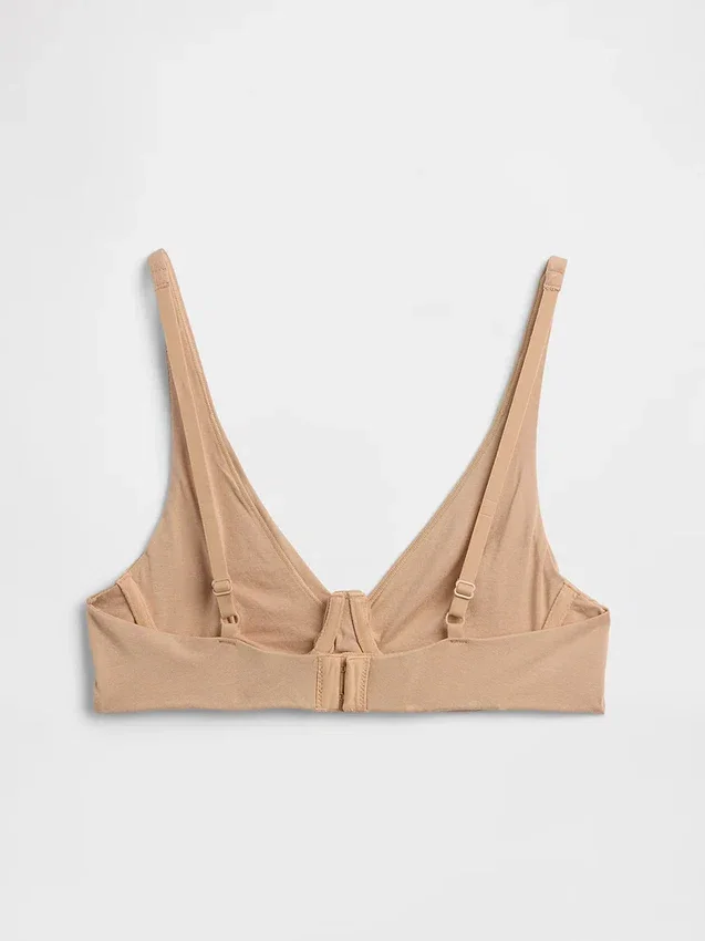 Reggiseno senza imbottitura in cotone biologico elasticizzato