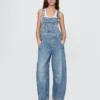 Salopette a ferro di cavallo in denim ultrasoft