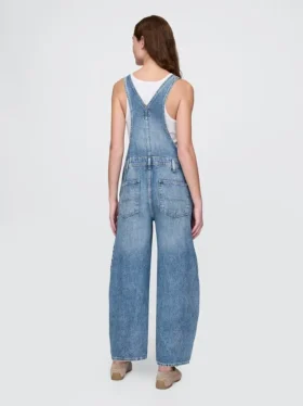 Salopette a ferro di cavallo in denim ultrasoft