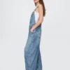 Salopette a ferro di cavallo in denim ultrasoft