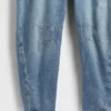 Salopette a ferro di cavallo in denim ultrasoft