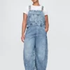 Salopette a ferro di cavallo in denim ultrasoft