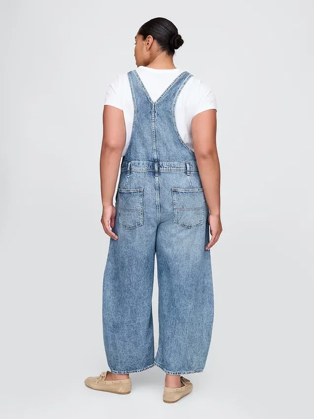 Salopette a ferro di cavallo in denim ultrasoft