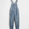 Salopette a ferro di cavallo in denim ultrasoft