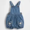 Salopette a palloncino in denim con tasche a bustina per neonati