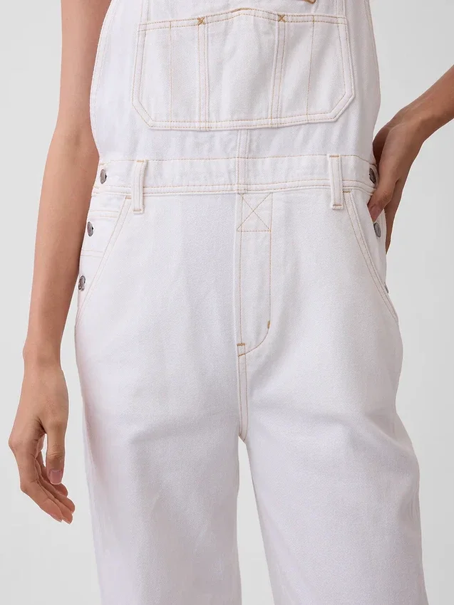 Salopette ampia in denim ultrasoft stile anni '90