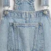 Salopette corta in denim per bambini