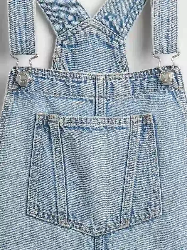 Salopette corta in denim per bambini