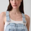 Salopette corta in denim ultra morbido