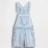 Salopette corta in denim ultra morbido