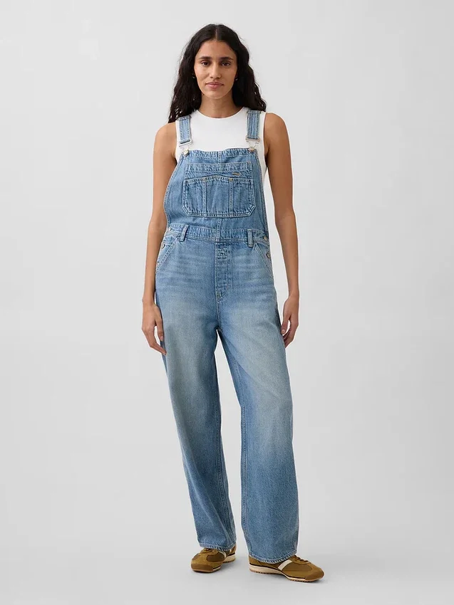Salopette in denim morbidissimo dal taglio morbido