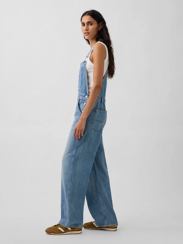 Salopette in denim morbidissimo dal taglio morbido