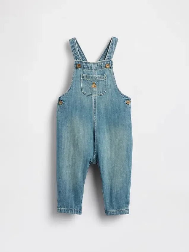 Salopette in denim per neonati