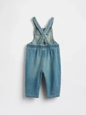 Salopette in denim per neonati