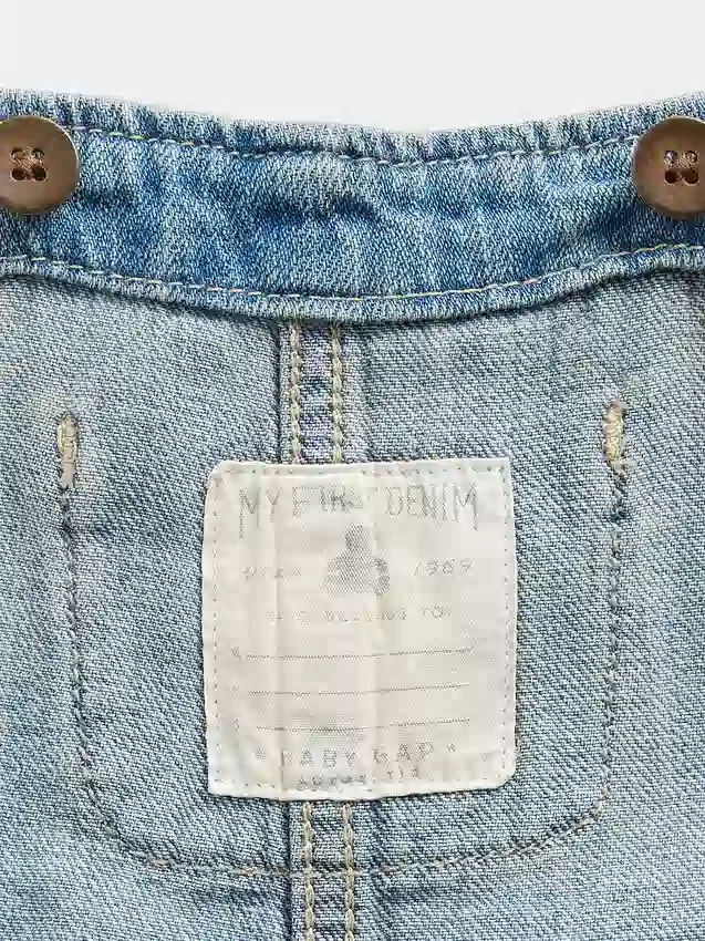 Salopette in denim per neonati