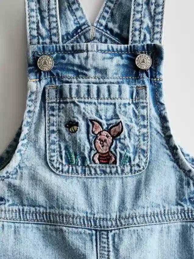Salopette in denim per neonati Winnie the Pooh
