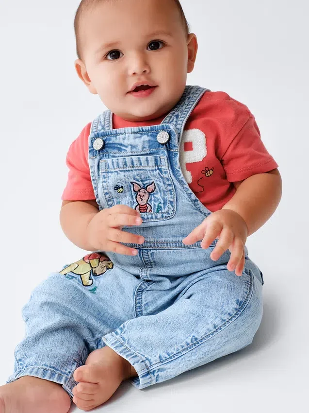 Salopette in denim per neonati Winnie the Pooh