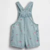 Salopette in denim ricamata per neonato & bebè