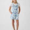 Salopette in denim tie-dye per bambini, dal taglio comodo