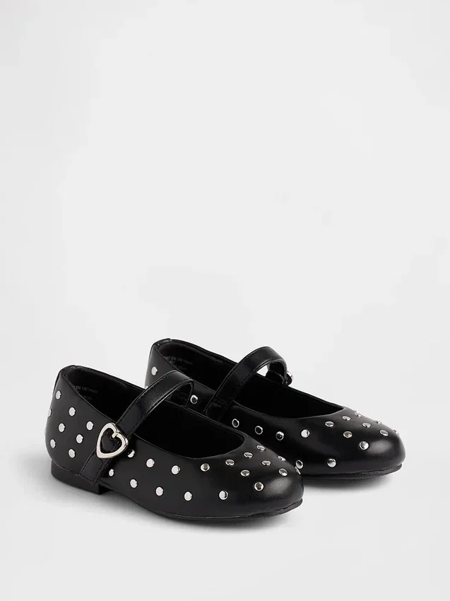 Scarpe basse Mary Jane con borchie per bambini