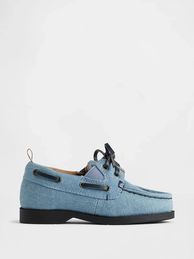 Scarpe da barca in denim per bambini