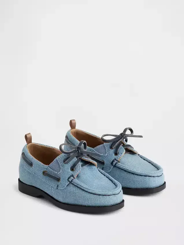 Scarpe da barca in denim per bambini
