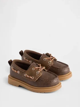 Scarpe da barca in pelle vegana per bambini piccoli