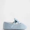 Scarpe Mary Jane in denim con fiocco per neonati