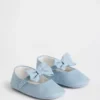Scarpe Mary Jane in denim con fiocco per neonati